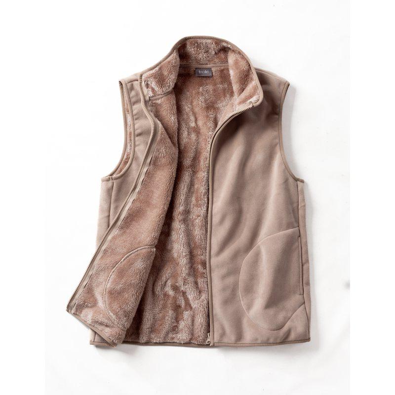 Fleecevuorellinen Naisten Liivi Ruskea - Jolingerie