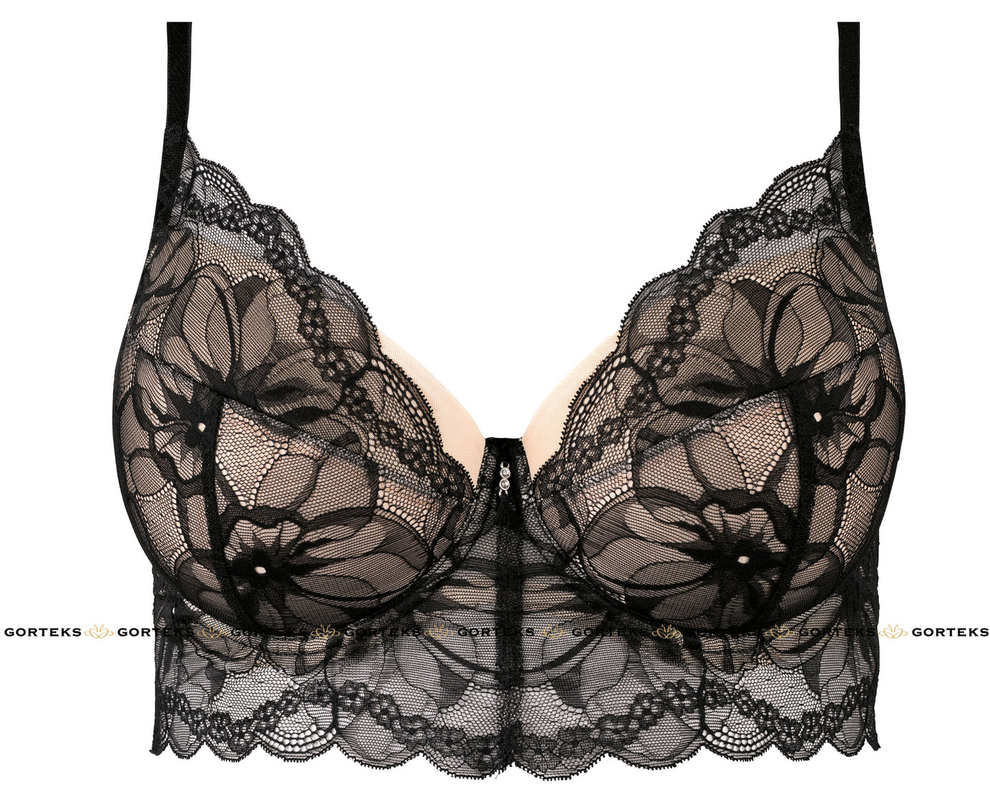 Gorteks Charlize Padded bra, topatut rintaliivit musta