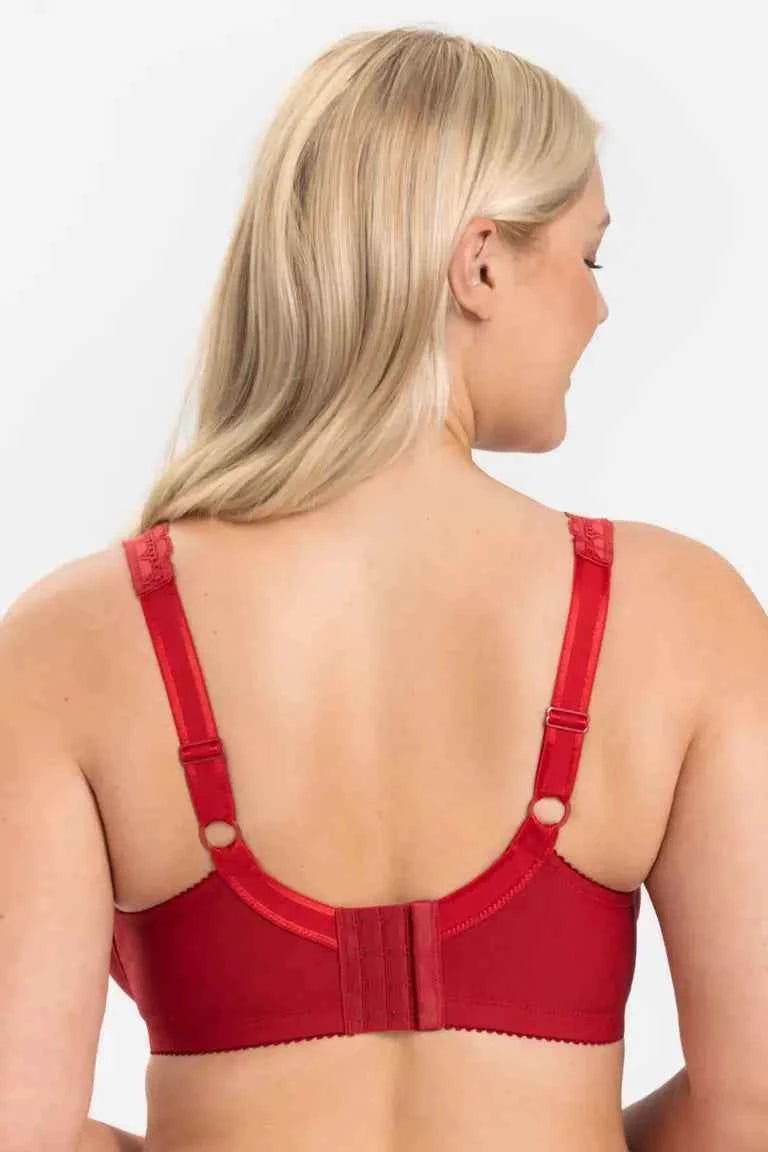 Miss Mary Cotton Comfort Kaarituellinen rintaliivi Punainen