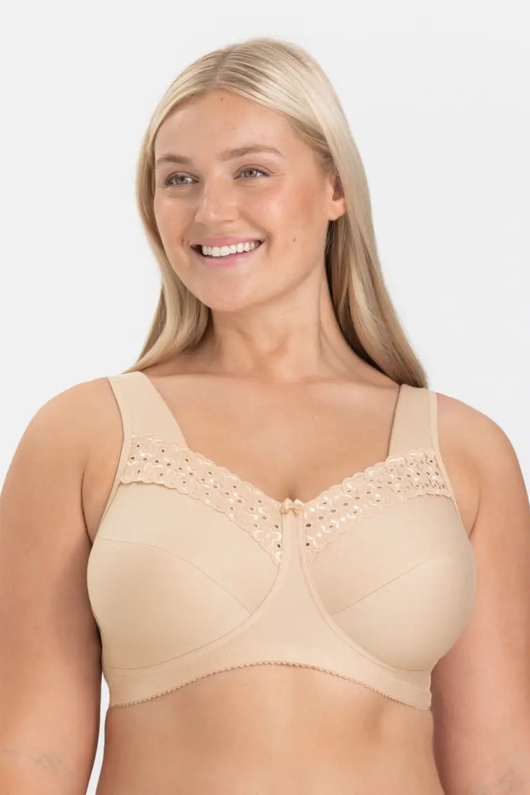 Miss Mary Broderie Anglaise kaaritueton rintaliivi Nude