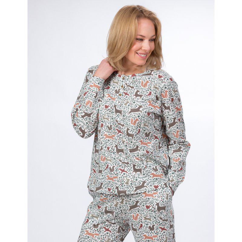 Trofe puuvillapyjama metsä- ja eläinkuosilla