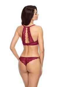 Gorteks Charlize Soft bra pitsikolmiorintaliivit viininpunainen