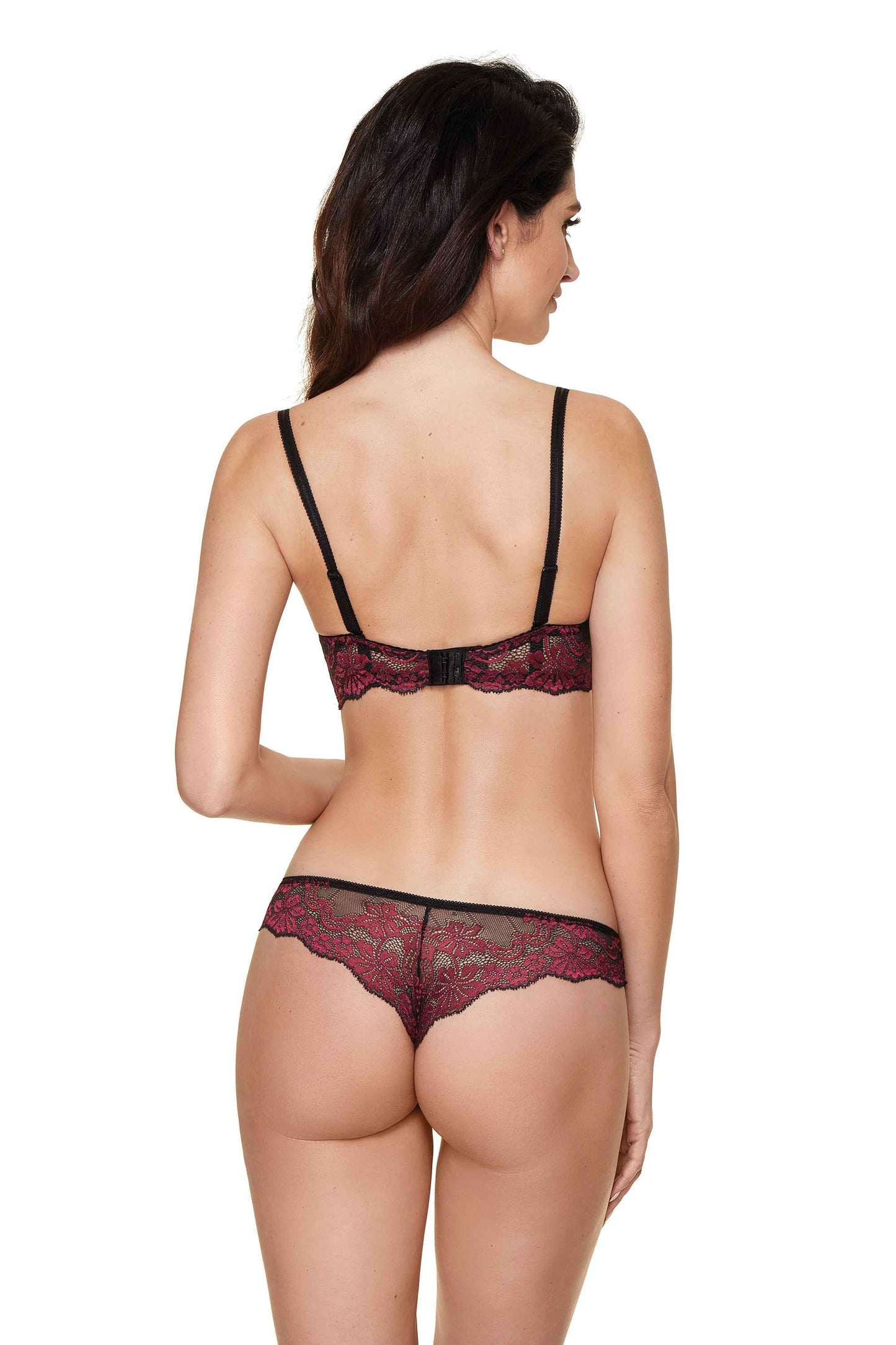 Gorteks Rosso pitsiset string alushousut black-raspberry