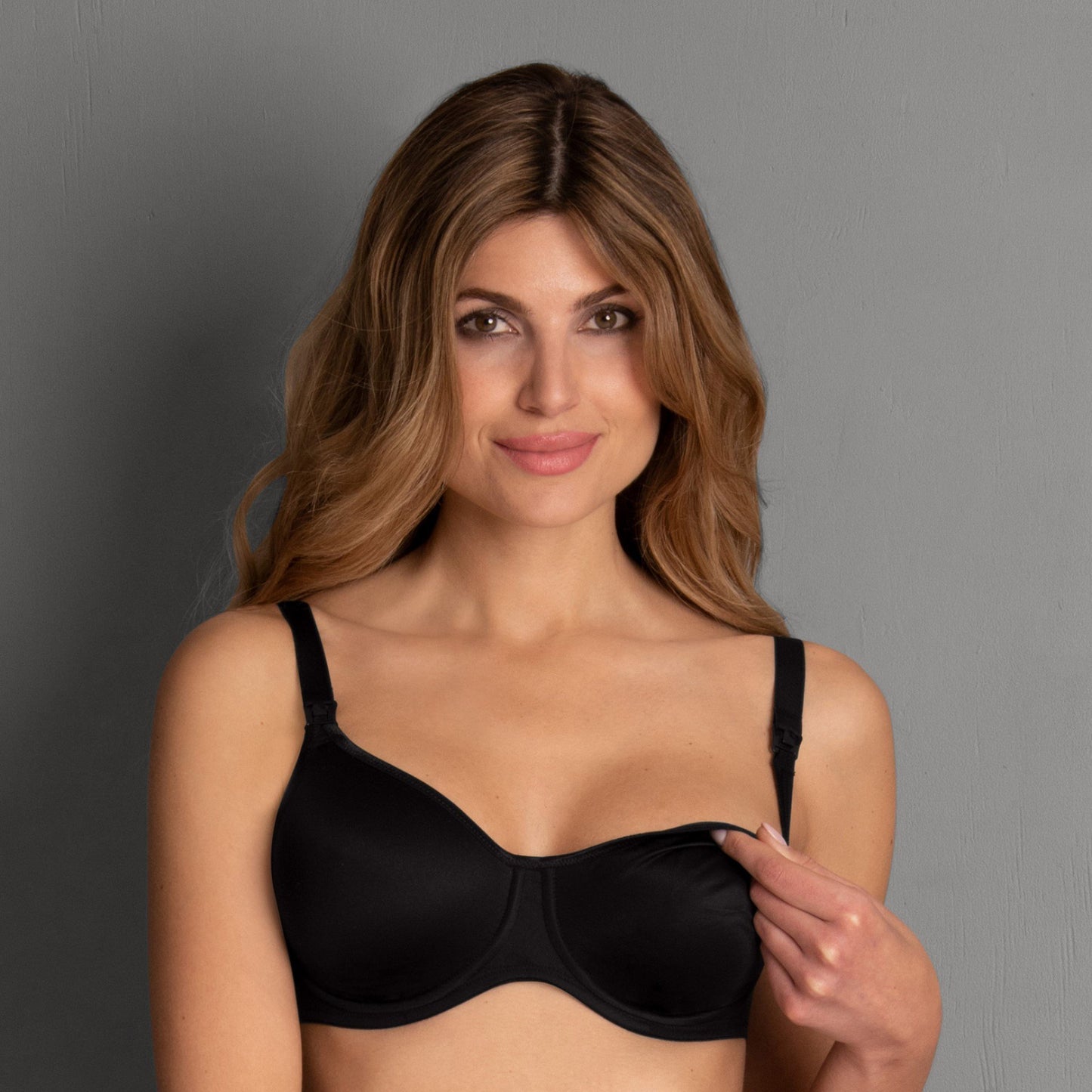 Imetysrintaliivit Anita Maternity Basic kaarituellinen Deep Sand - Jolingerie