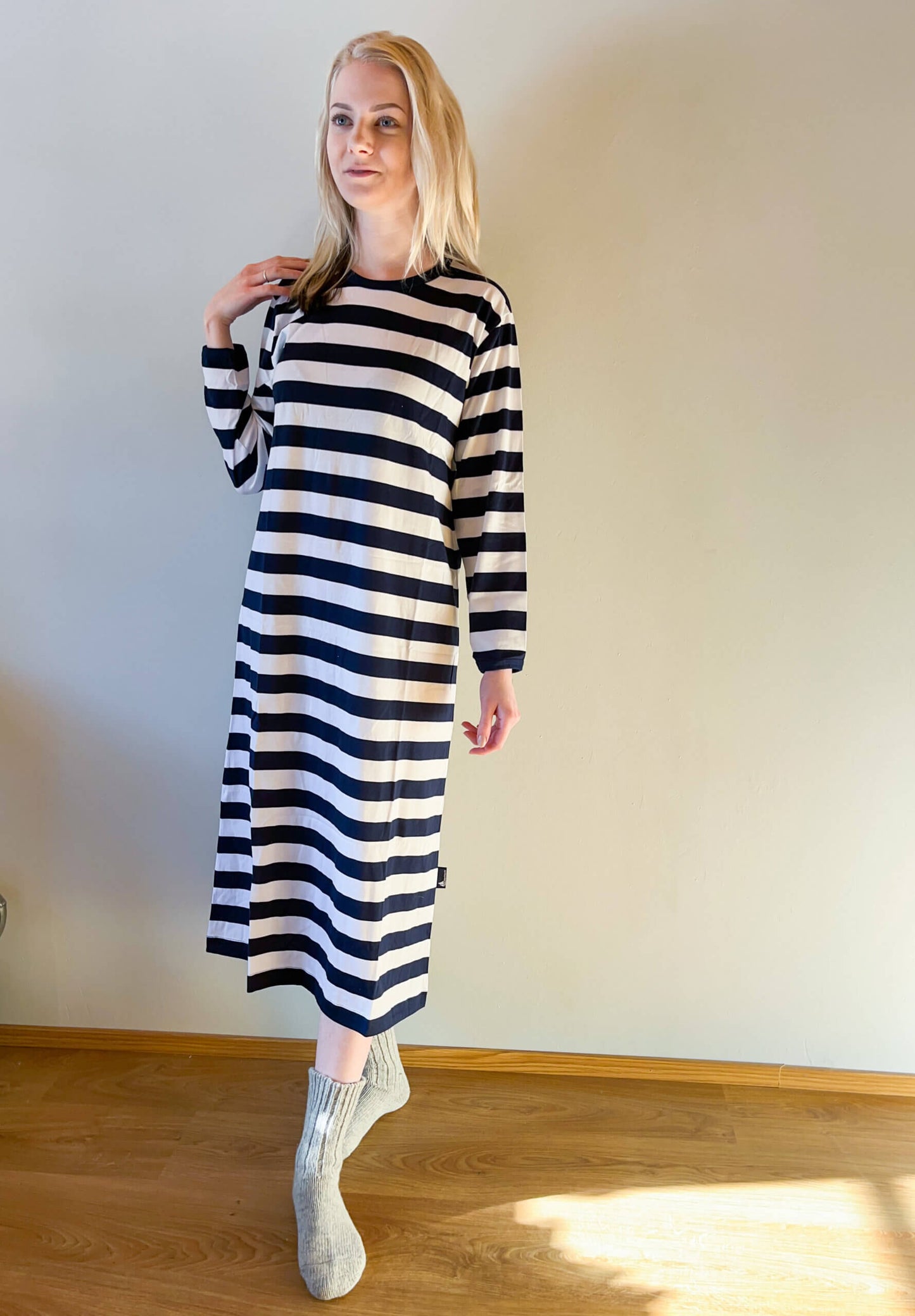 Merineule Maxi yöpaita ekopuuvillaa (SUOMITUOTE) - Jolingerie