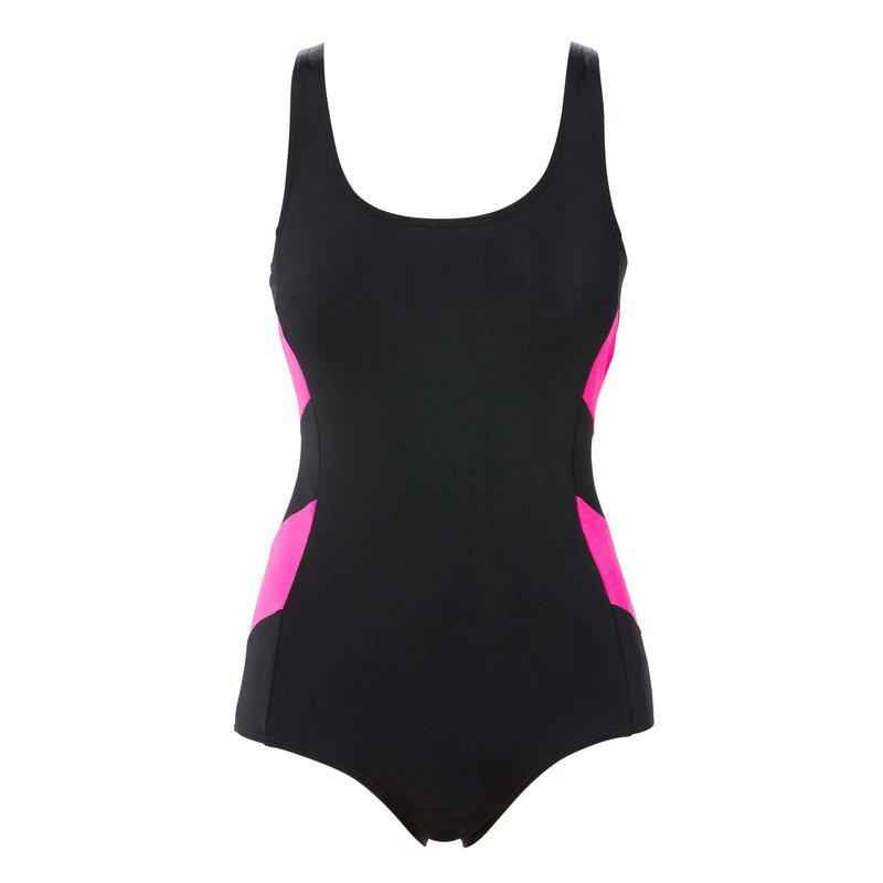 Uimapuku UPF50+ kloorinkestävä Trofe Musta-Pinkki