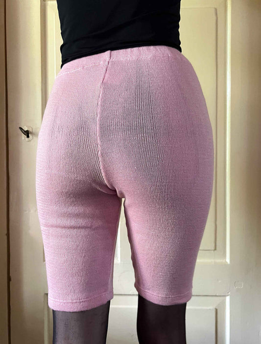 Wanhanajan merinovillahousut polvipituus Merineule roosa (SUOMITUOTE) - Jolingerie