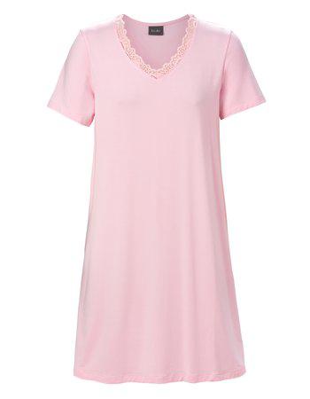 Lyhythihainen yöpaita Trofe Ecovero vaaleansininen