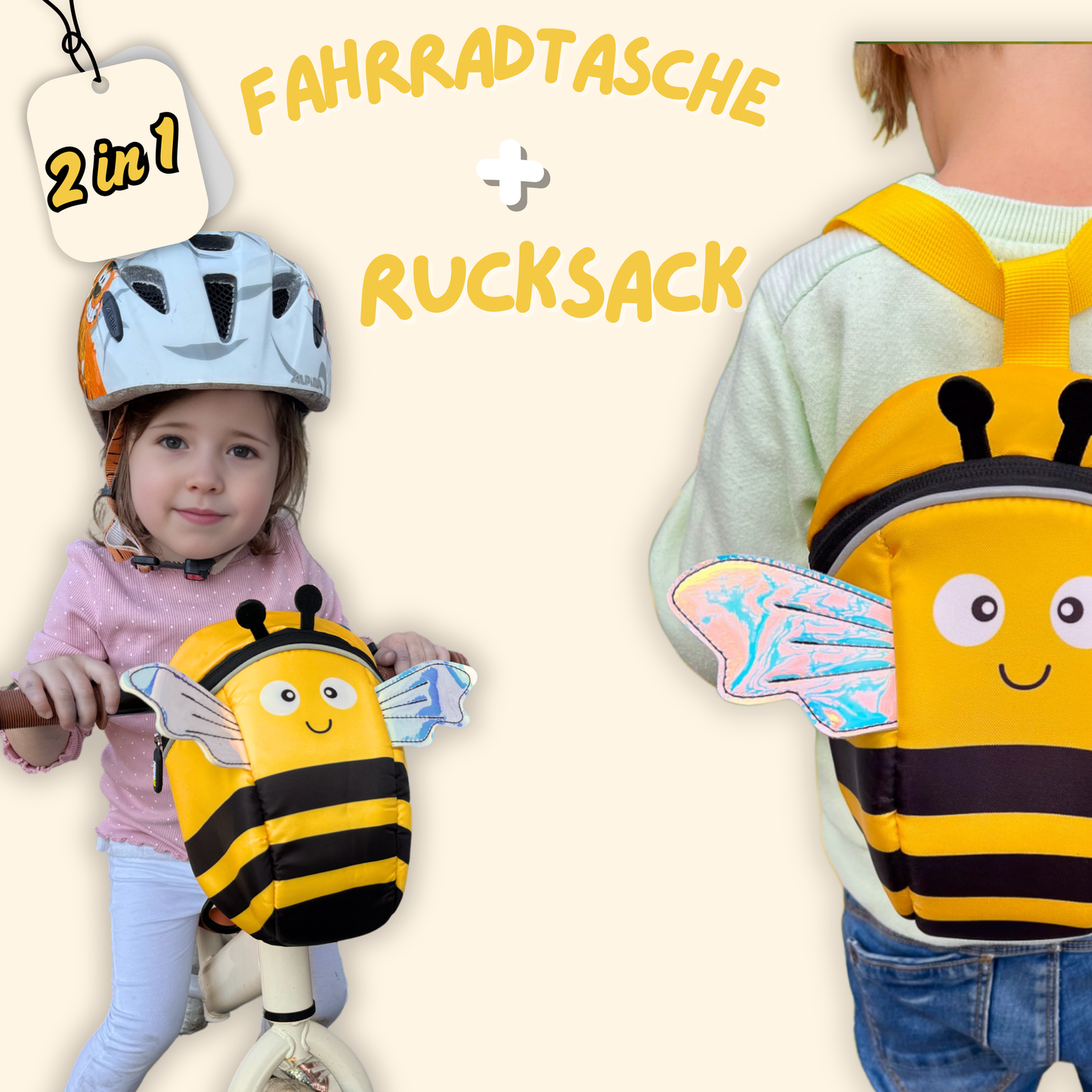 2 in 1 Reppu & Pyöräilylaukku