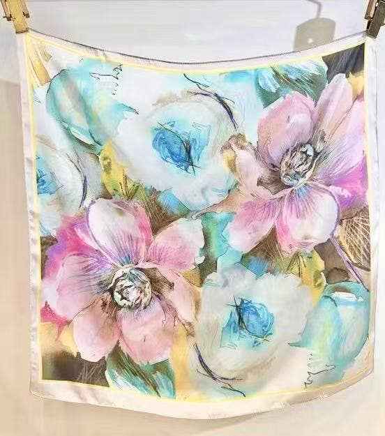 Naisten huivi artistic floral pattern