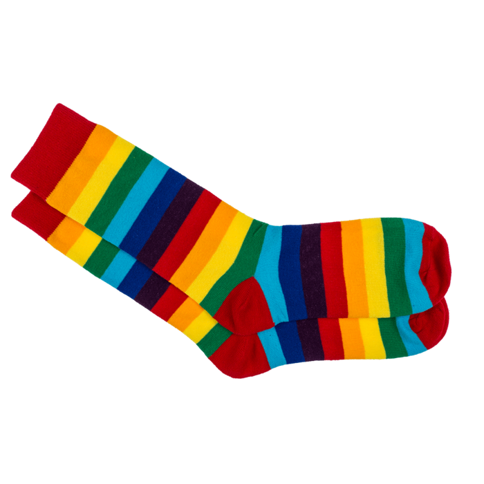 Nilkkasukat tölkissä, Rainbow, one size, 80% cotton