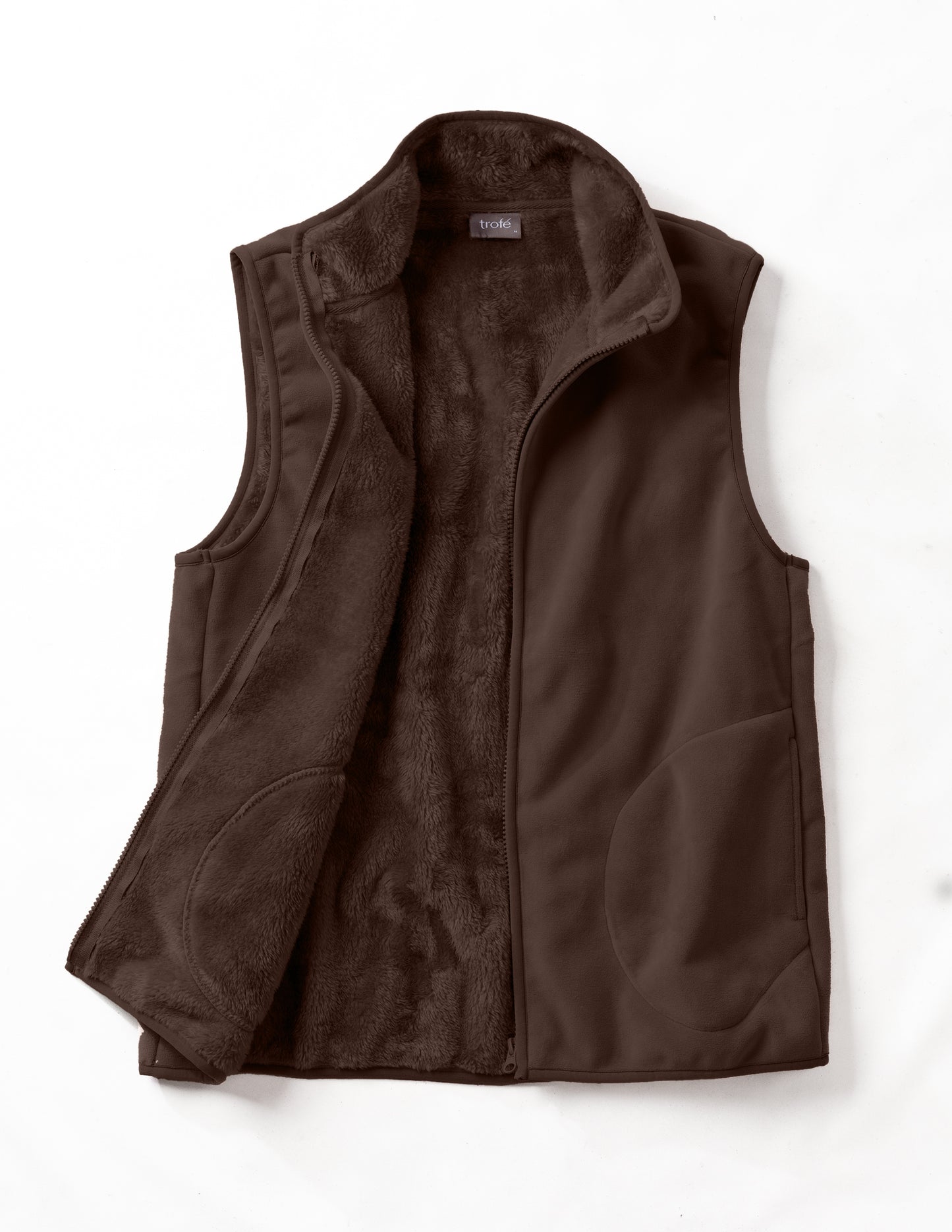 Fleecevuorellinen Naisten Liivi Ruskea - Jolingerie