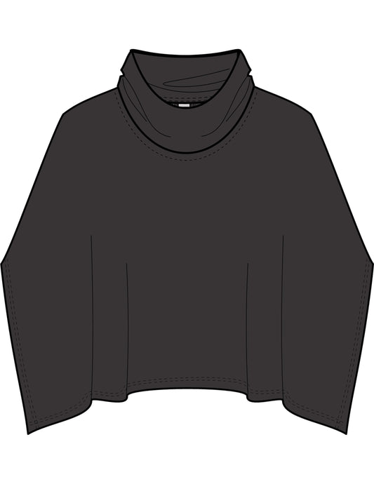 Trofe Fleece Poncho One size Viininpunainen