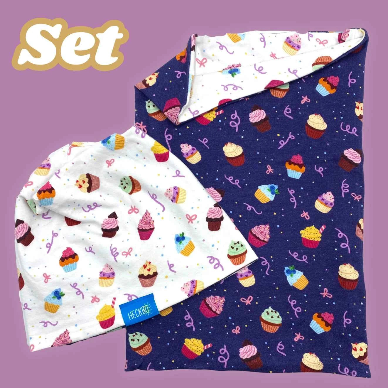 Käännettävä Lasten pipo ja tuubihuivisetti