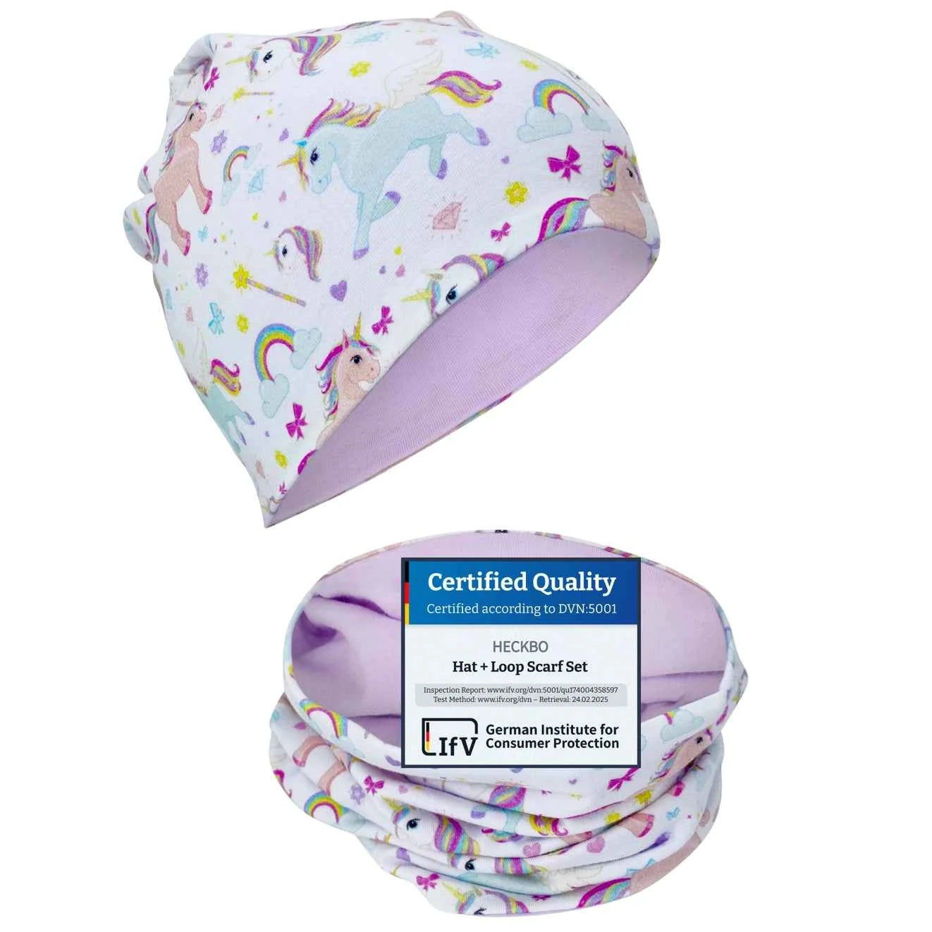 Käännettävä Lasten pipo ja tuubihuivisetti