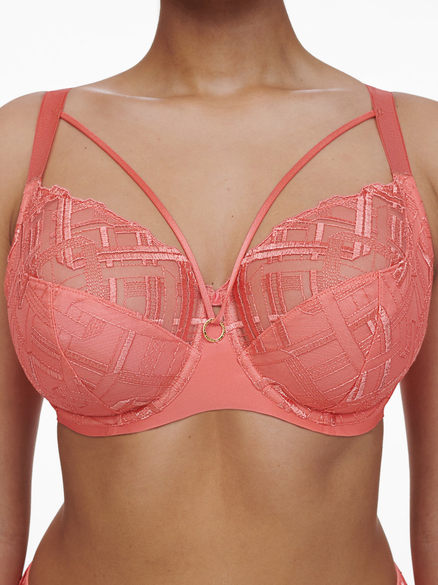 Chantelle Graphic Support Very Covering Underwired Coral