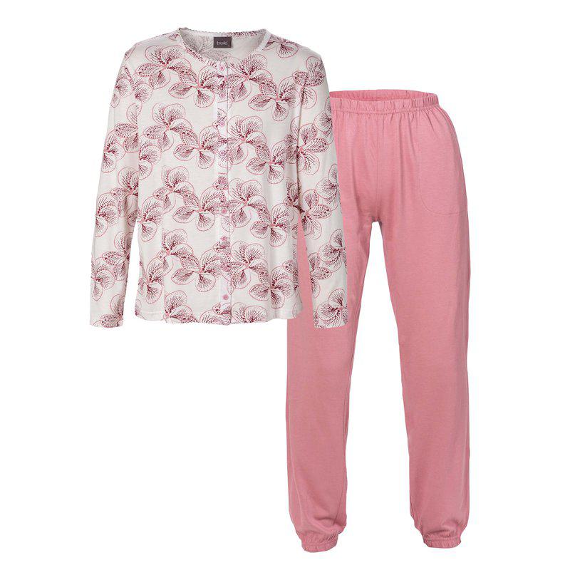 Trofe Pyjama napitettavalla paidalla kukkakuosi - Jolingerie