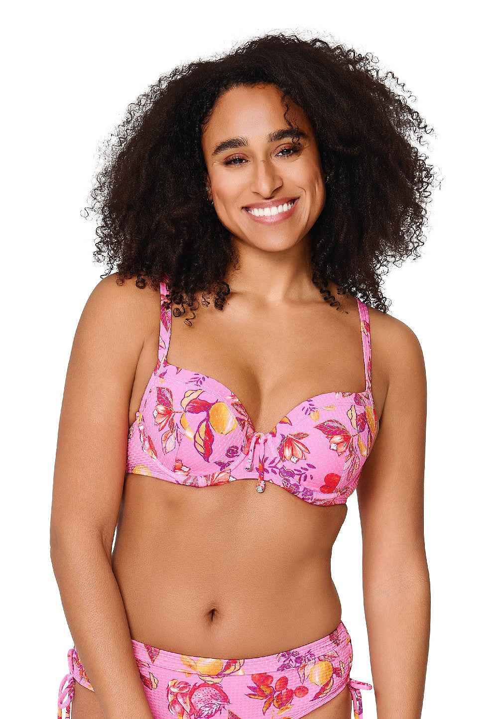 Kaarituellinen topattu bikiniyläosa Lingadore Pink Paradise