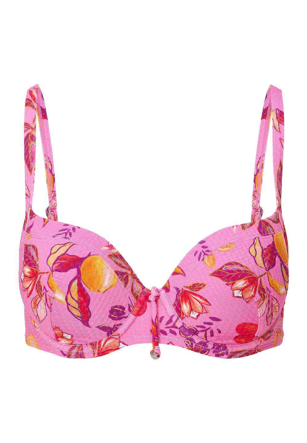 Kaarituellinen topattu bikiniyläosa Lingadore Pink Paradise