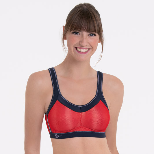 Urheiluliivit Anita Active Momentum Sports bra Red/Blue Iris